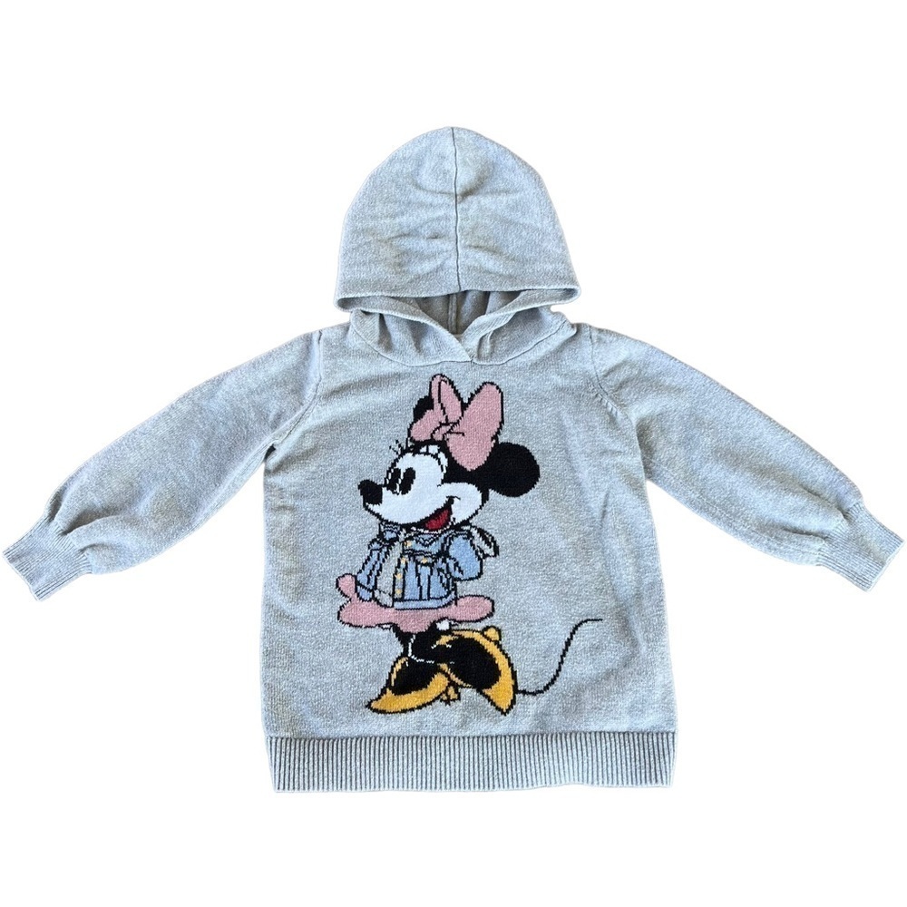 Baby Gap x Disney Minnie Mouse Hooded Knit Sweater Size 4 GUC Disneyland Mickey